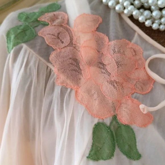 Vintage bed coat Van Raalte - Picture 7 of 16